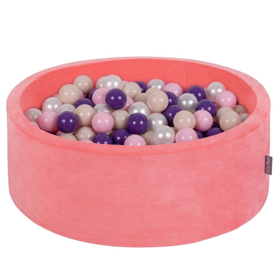 Ball Pits KiddyMoon | Kiddymoon Soft Ball Pit Round 7Cm / 2.75In For Kids, Foam Velvet Ball Pool Baby Playballs, Watermelon Pink: Pastel Beige/ Light Pink/ Pearl/ Purple