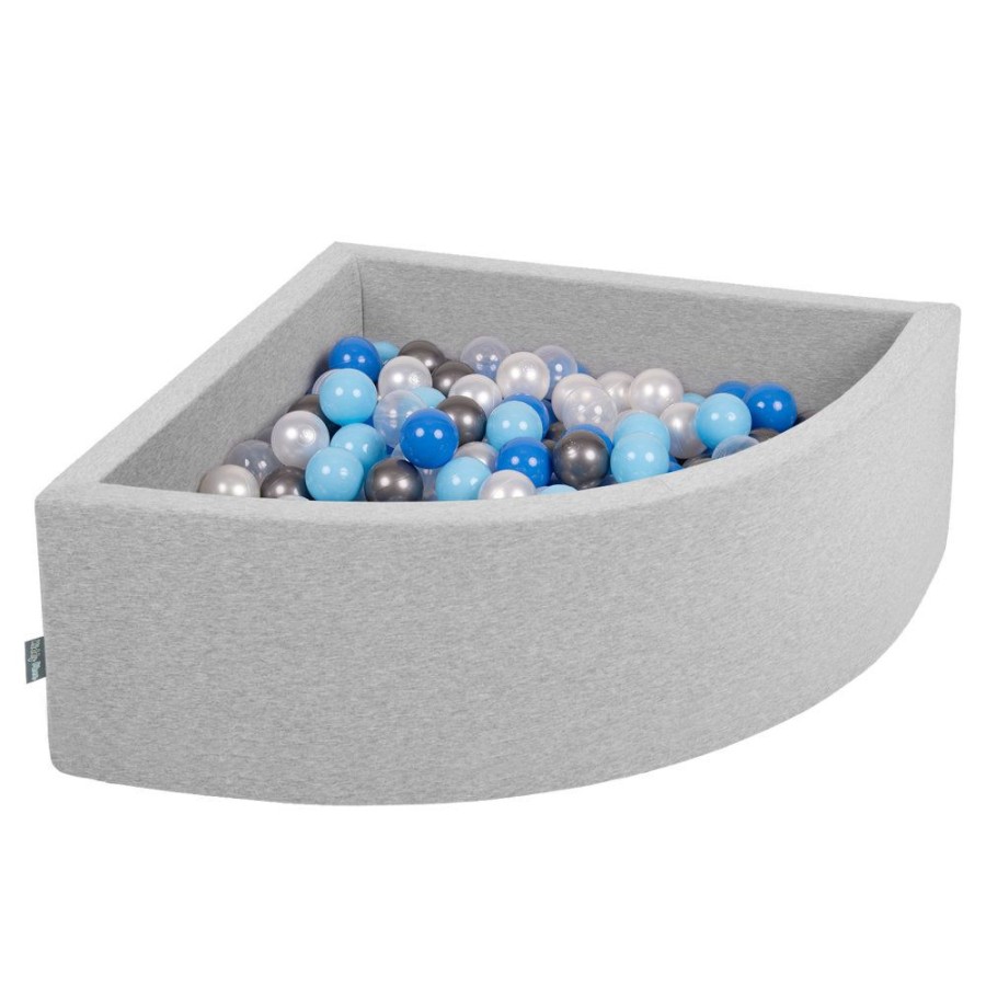 Ball Pits KiddyMoon | Kiddymoon Soft Ball Pit Quarter Angular 7Cm / 2.75In For Kids, Foam Ball Pool Baby Playballs, Made In The Eu, Light Grey: Pearl/ Blue/ Babyblue/ Transparent/ Silver Light Grey:Pearl/Blue/Babyblue/Transparent/Silver