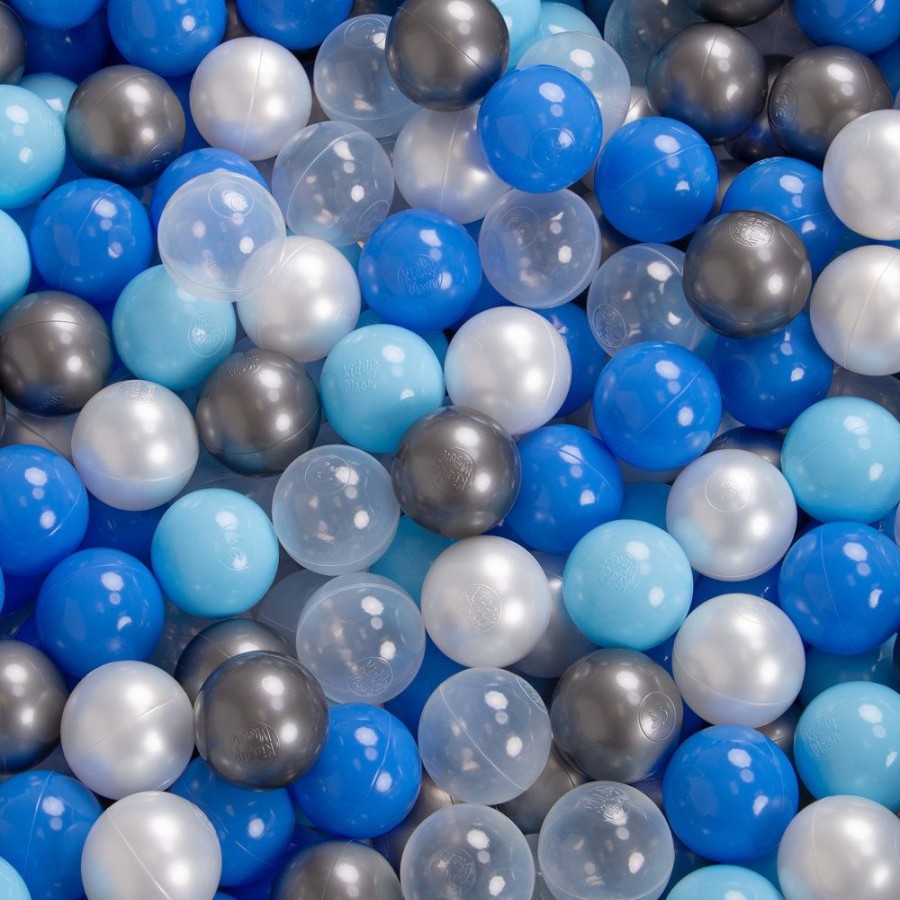 Ball Pits KiddyMoon | Kiddymoon Soft Ball Pit Quarter Angular 7Cm / 2.75In For Kids, Foam Ball Pool Baby Playballs, Made In The Eu, Light Grey: Pearl/ Blue/ Babyblue/ Transparent/ Silver Light Grey:Pearl/Blue/Babyblue/Transparent/Silver