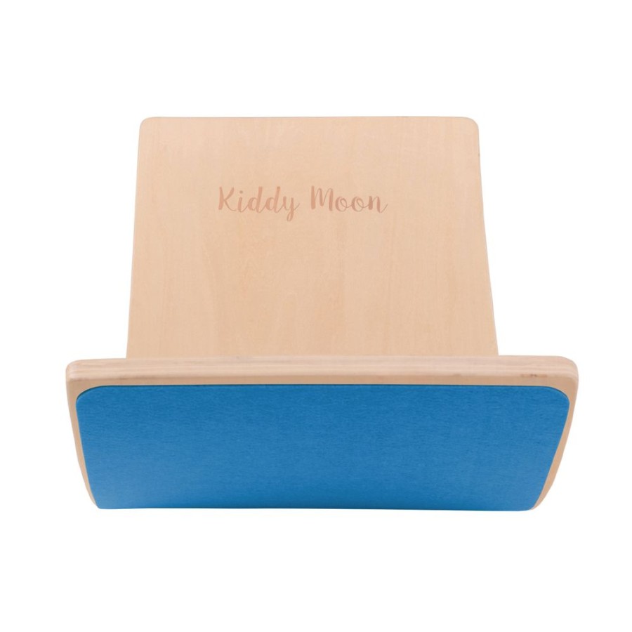 Activity Toys KiddyMoon | Kiddymoon Wooden Balance Board For Children Wooden Swing Board Montessori Toy For Kids Balancing Board For Babies 80X30Cm, Natural/ Blue Felt Natural/Blue Felt