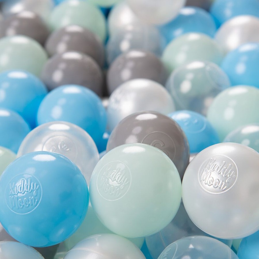 Plastic Balls KiddyMoon | Kiddymoon Soft Plastic Play Balls 6Cm / 2.36 Multi Colour Made In Eu, Pearl/ Grey/ Transparent/ Baby Blue/ Mint Pearl/Grey/Transparent/Baby Blue/Mint