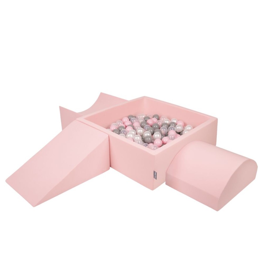 Activity Toys KiddyMoon | Kiddymoon Foam Playground For Kids With Square Ballpit And Balls, Pink: Pearl/ Grey/ Transparent/ Powder Pink Pink:Pearl/Grey/Transparent/Powder Pink