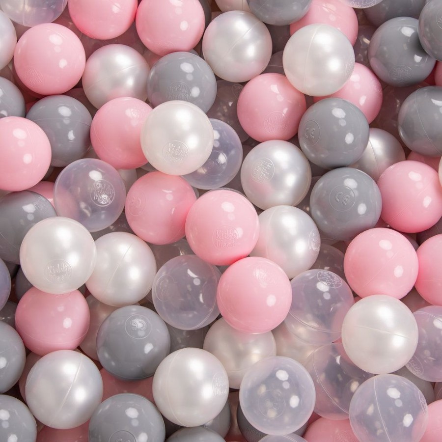 Activity Toys KiddyMoon | Kiddymoon Foam Playground For Kids With Square Ballpit And Balls, Pink: Pearl/ Grey/ Transparent/ Powder Pink Pink:Pearl/Grey/Transparent/Powder Pink