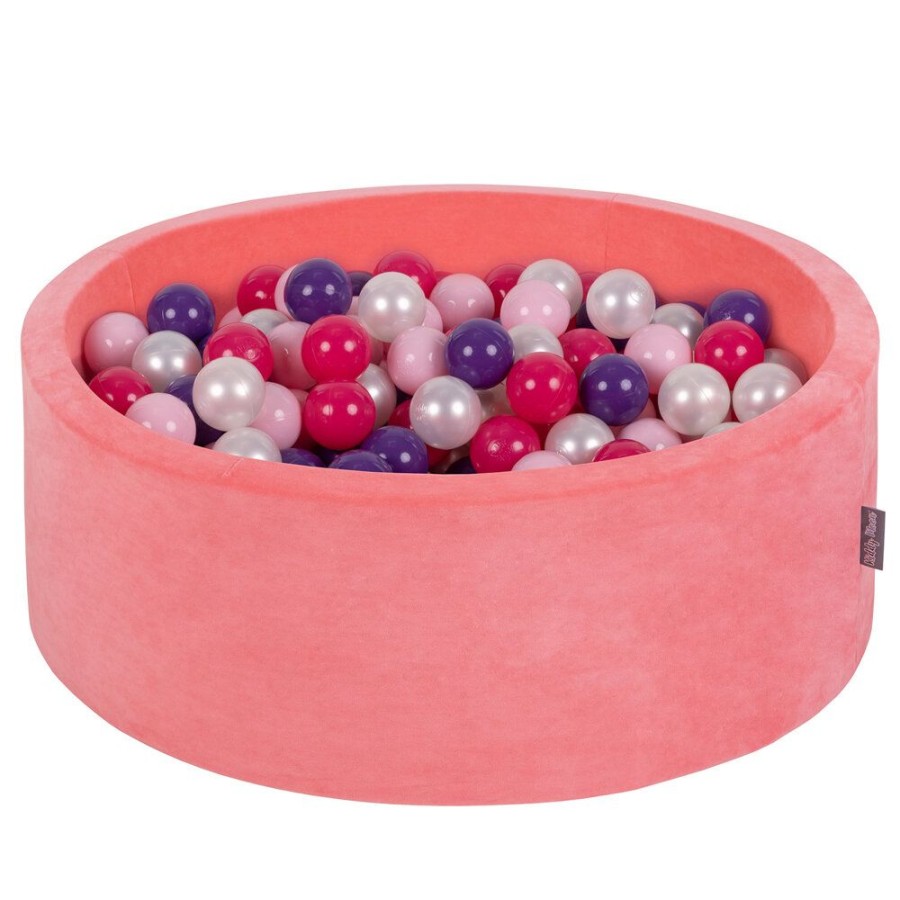 Ball Pits KiddyMoon | Kiddymoon Soft Ball Pit Round 7Cm / 2.75In For Kids, Foam Velvet Ball Pool Baby Playballs, Watermelon Pink: Light Pink/ Pearl/ Purple/ Dark Pink