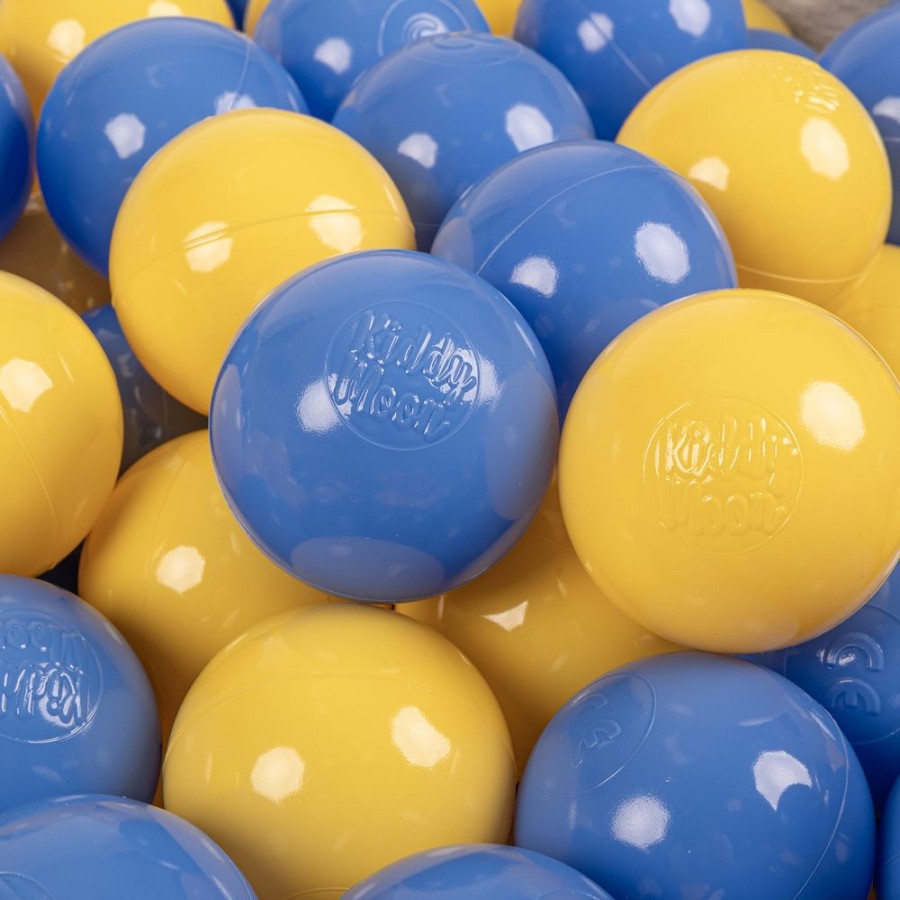 Plastic Balls KiddyMoon | Kiddymoon Soft Plastic Play Balls 6Cm / 2.36 Multi Colour Made In Eu, Blue/ Yellow