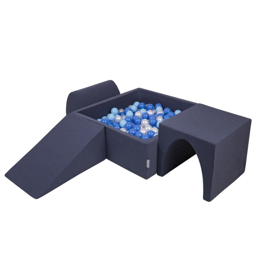 Activity Toys KiddyMoon | Kiddymoon Foam Playground For Kids With Square Ballpit And Balls, Darkblue: Babyblue/ Blue/ Pearl Darkblue:Babyblue/Blue/Pearl