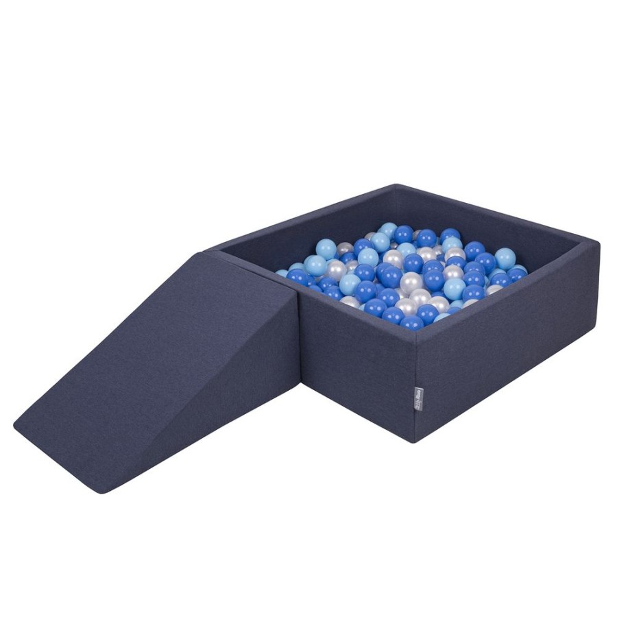 Activity Toys KiddyMoon | Kiddymoon Foam Playground For Kids With Square Ballpit And Balls, Darkblue: Babyblue/ Blue/ Pearl Darkblue:Babyblue/Blue/Pearl