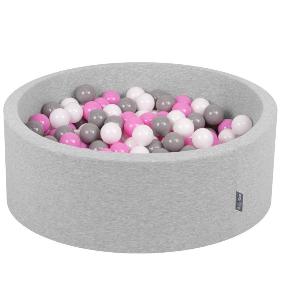 Ball Pits KiddyMoon | Kiddymoon Baby Foam Ball Pit With Balls 7Cm / 2.75In Certified Made In Eu, Light : / White/ Pink