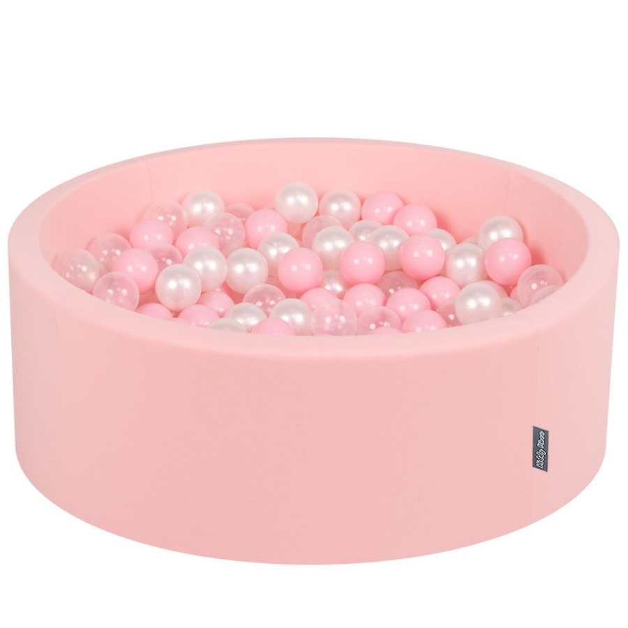 Ball Pits KiddyMoon | Kiddymoon Baby Foam Ball Pit With Balls 7Cm / 2.75In Certified Made In Eu, Pink: Light Pink/ Pearl/ Transparent Pink: Light Pink / Pearl / Transparent