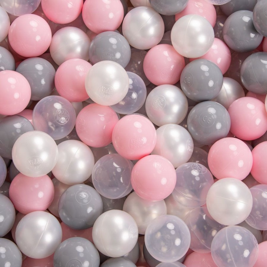 Activity Toys KiddyMoon | Kiddymoon Foam Playground For Kids With Ballpit And Balls, Pink: Pearl/ Grey/ Transparent/ Powder Pink Pink:Pearl/Grey/Transparent/Powder Pink