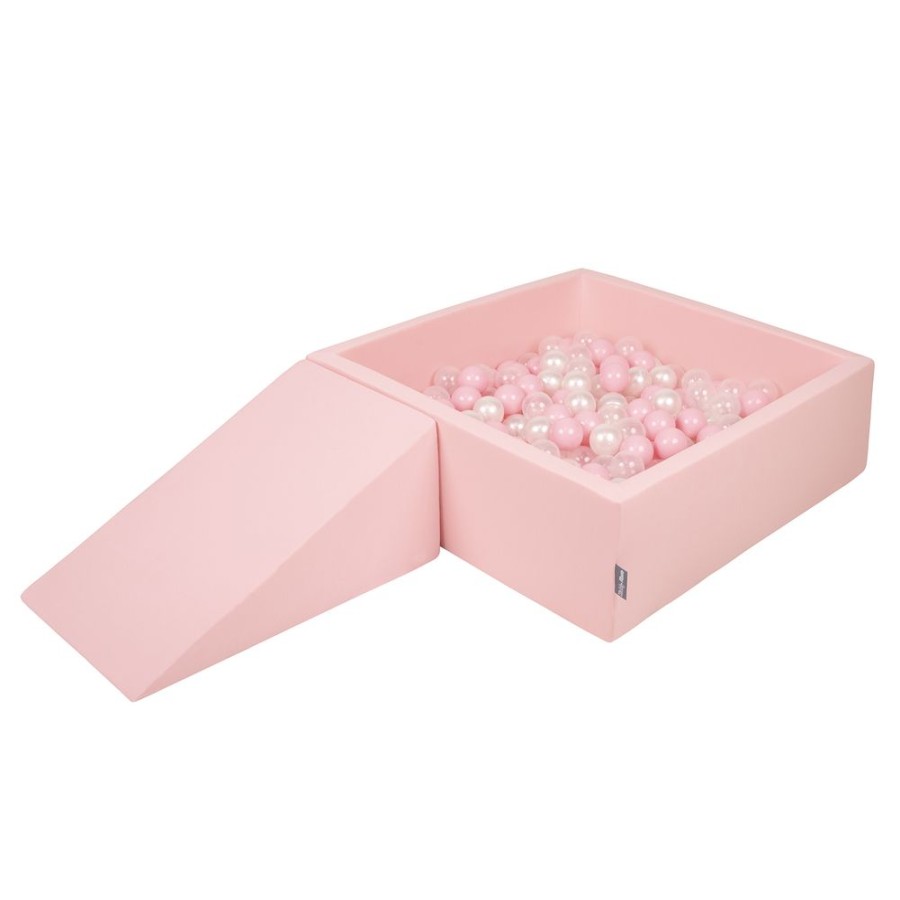 Activity Toys KiddyMoon | Kiddymoon Foam Playground For Kids With Square Ballpit And Balls, Pink: Powder Pink/ Pearl/ Transparent Pink: Light Pink / Pearl / Transparent