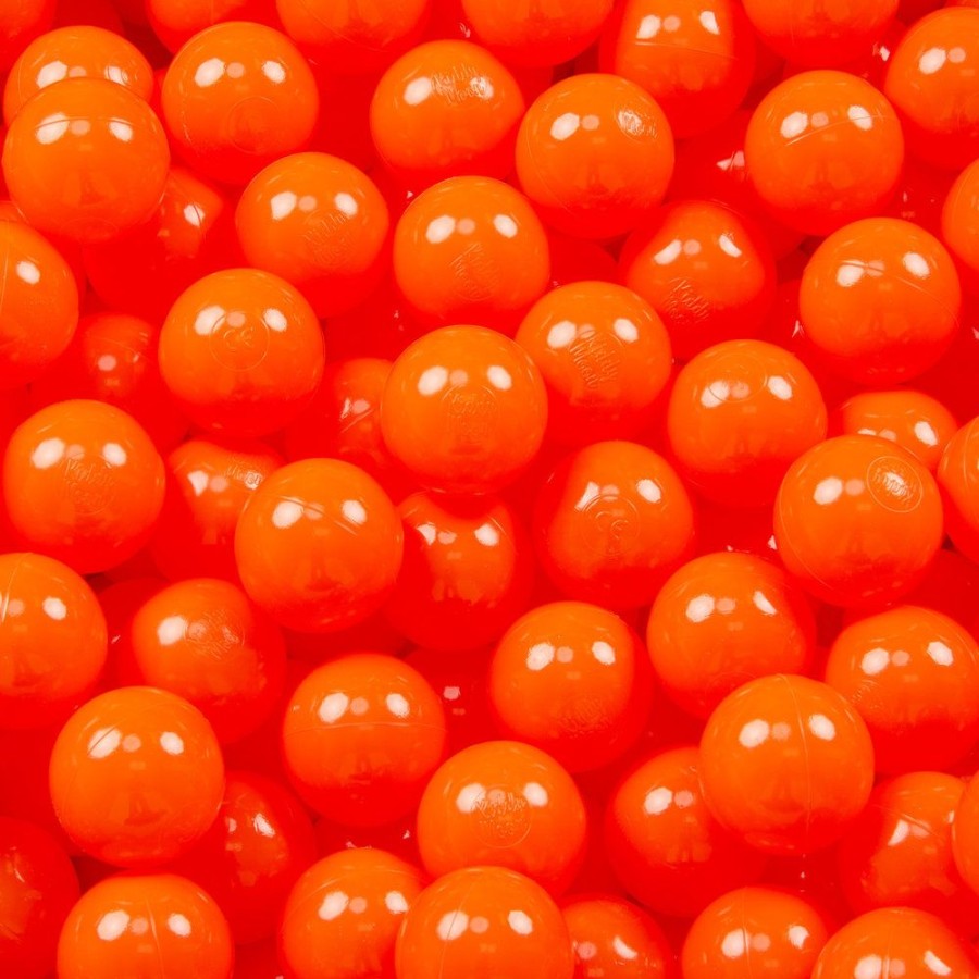 Plastic Balls KiddyMoon | Kiddymoon Soft Plastic Play Balls 7Cm/ 2.75In Mono-Colour Certified Made In Eu, Orange