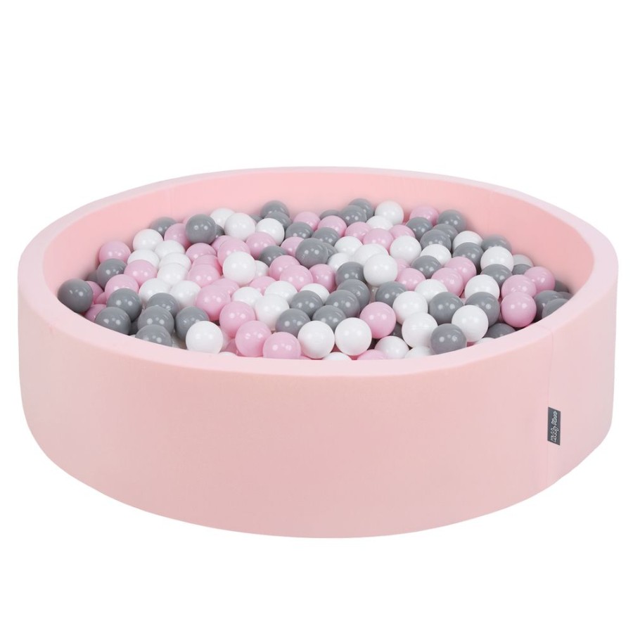 Ball Pits KiddyMoon | Kiddymoon Soft Ball Pit Round 7Cm / 2.75In For Kids, Foam Ball Pool Baby Playballs Children, Certified Made In The Eu, Pink: White-Grey-Powder Pink Pink:White-Grey-Powder Pink