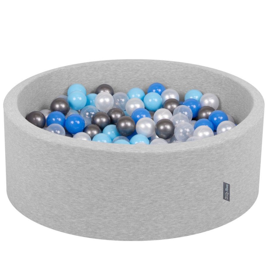 Ball Pits KiddyMoon | Kiddymoon Baby Foam Ball Pit With Balls 7Cm / 2.75In Certified Made In Eu, Light Grey: Pearl/ Blue/ Baby Blue/ Transparent/ Silver Light Grey: Pearl / Blue / Baby Blue / Transparent / Silver