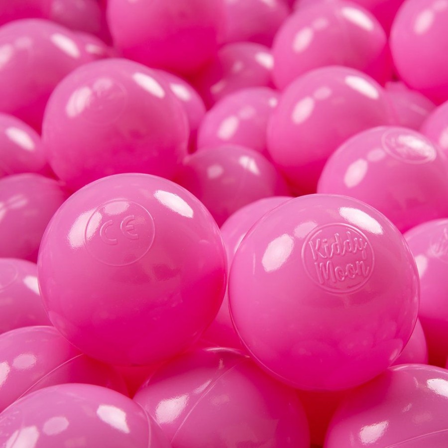 Plastic Balls KiddyMoon | Kiddymoon Soft Plastic Play Balls 7Cm/ 2.75In Mono-Colour Certified Made In Eu, Pink