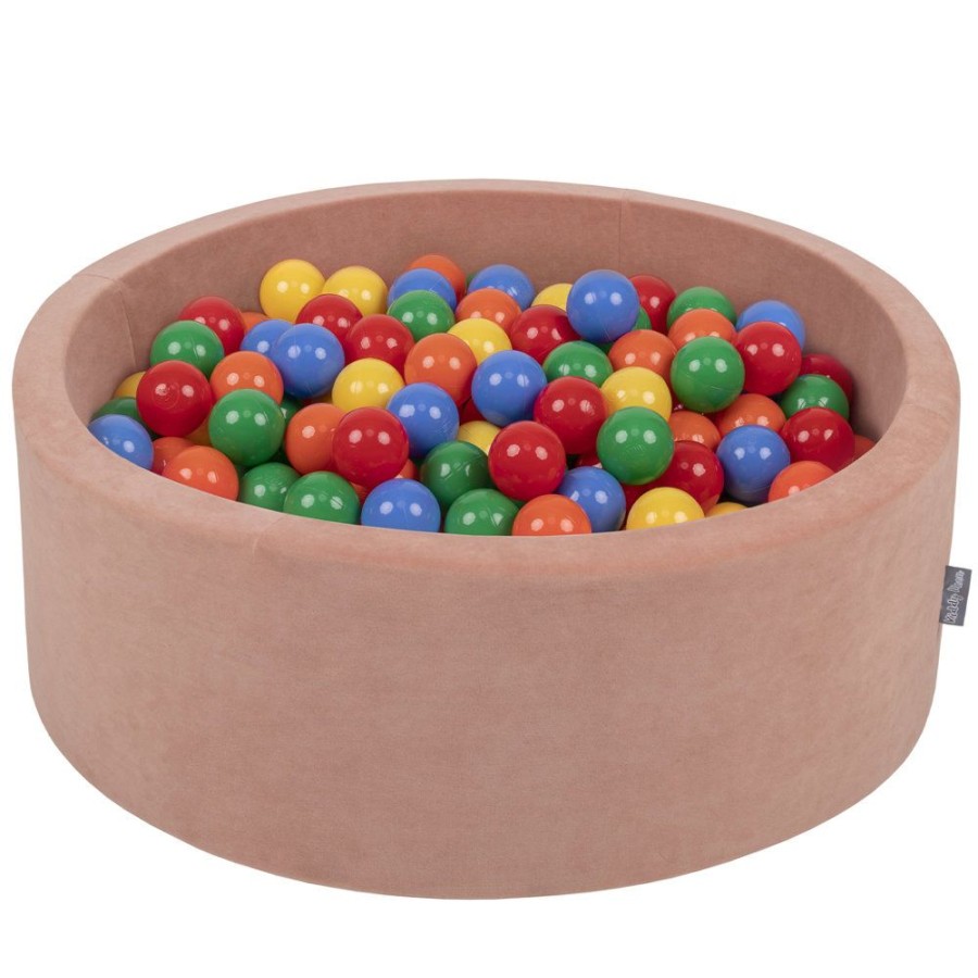 Ball Pits KiddyMoon | Kiddymoon Soft Ball Pit Round 7Cm / 2.75In For Kids, Foam Velvet Ball Pool Baby Playballs, Made In The Eu, Desert Pink: Yellow/ Green/ Blue/ Red/ Orange Desert Pink:Yellow/Green/Blue/Red/Orange