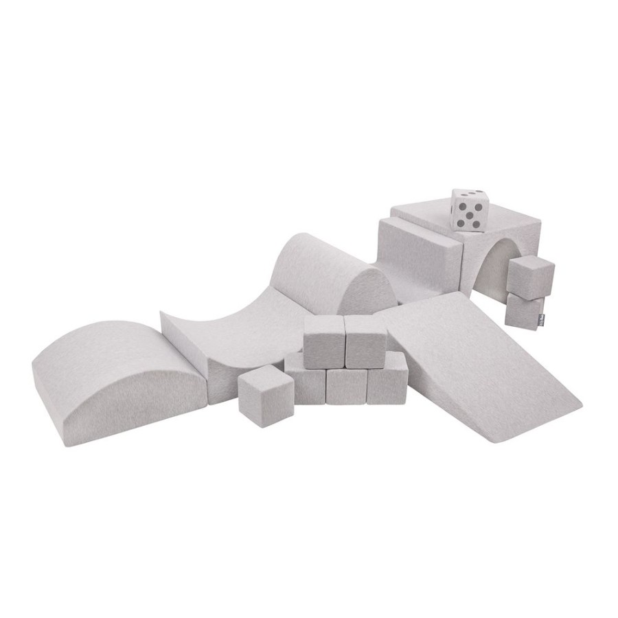 Playgrounds KiddyMoon | Kiddymoon Playground Dice / Wedge M/ Hill/ Tunnel/ Ramp M/ Half-Shaft M/ Step Ppz-217 , Light Grey