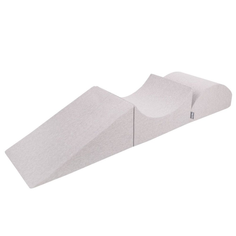 Playgrounds KiddyMoon | Kiddymoon Foam Playground For Kids Wedge / Ramp / Halfshaft, Light Grey