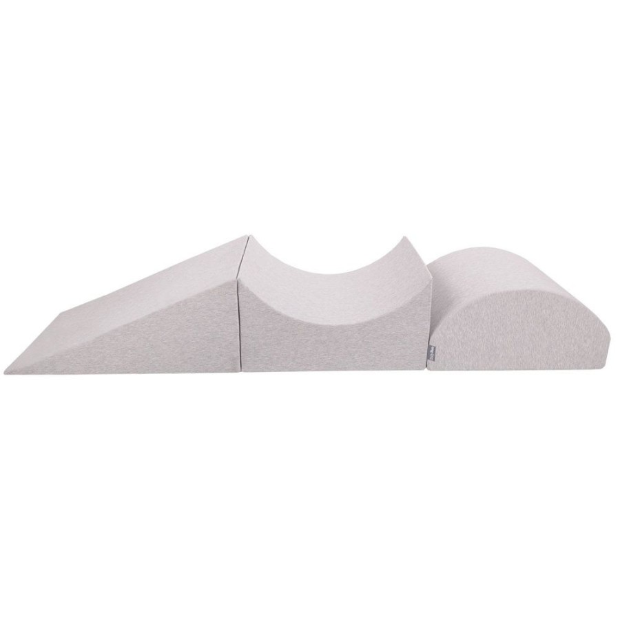 Playgrounds KiddyMoon | Kiddymoon Foam Playground For Kids Wedge / Ramp / Halfshaft, Light Grey