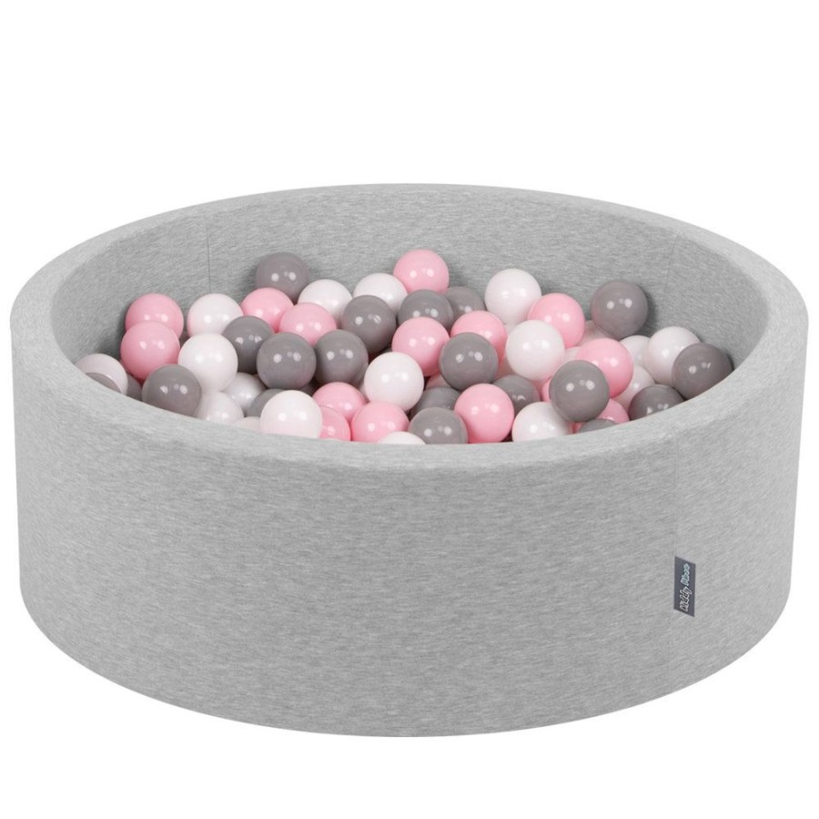 Ball Pits KiddyMoon | Kiddymoon Baby Foam Ball Pit With Balls 7Cm / 2.75In Certified Made In Eu, Light Grey: White/ Grey/ Light Pink Light Grey: White / Grey / Light Pink