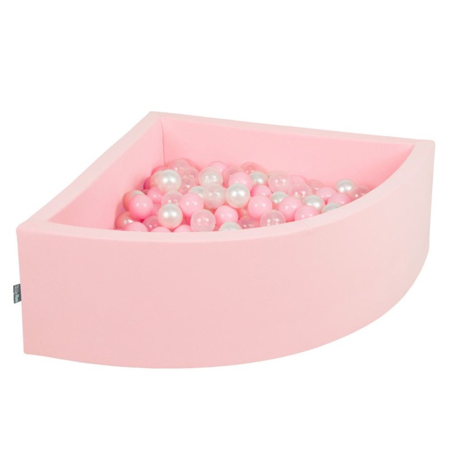 Ball Pits KiddyMoon | Kiddymoon Soft Ball Pit Quarter Angular 7Cm / 2.75In For Kids, Foam Ball Pool Baby Playballs, Made In The Eu, Pink: Light Pink/ Pearl/ Transparent Pink: Light Pink / Pearl / Transparent