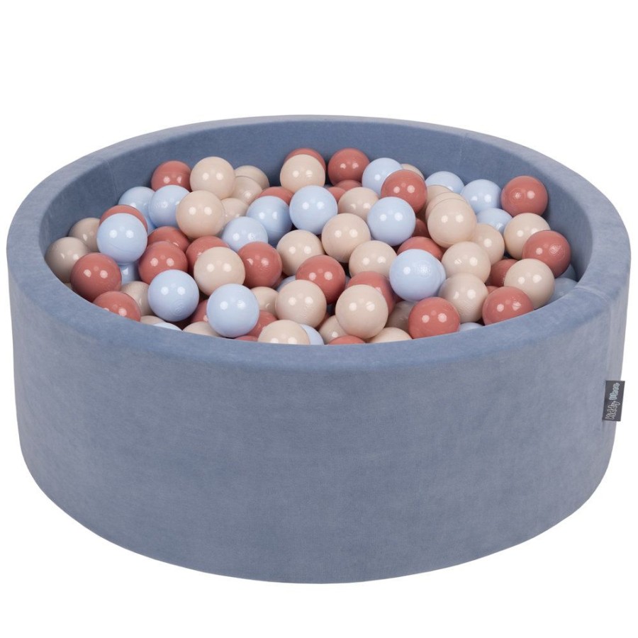 Ball Pits KiddyMoon | Kiddymoon Soft Ball Pit Round 7Cm / 2.75In For Kids, Foam Velvet Ball Pool Baby Playballs, Made In The Eu, Ice Blue: Pastel Beige/ Pastel Blue/ Salmon Pink Ice Blue:Pastel Beige/Pastel Blue/Salmon Pink