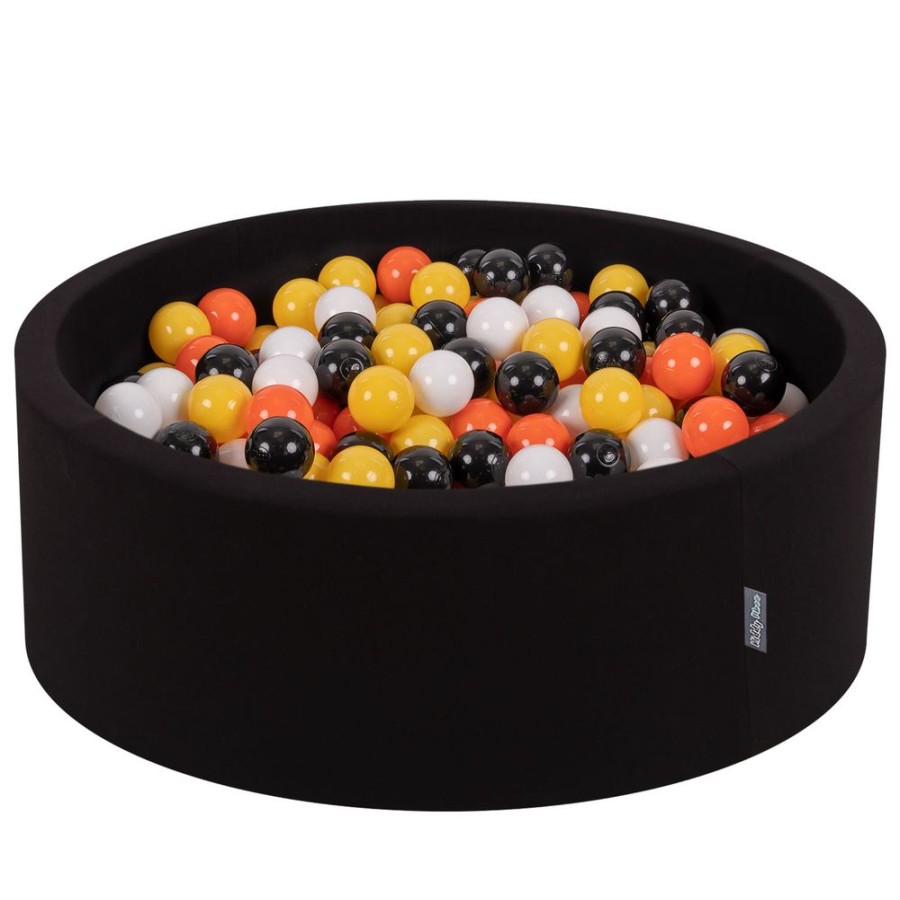 Ball Pits KiddyMoon | Kiddymoon Baby Foam Ball Pit With Balls 7Cm / 2.75In Certified Made In Eu, Toucan: Black/ White/ Orange/ Yellow