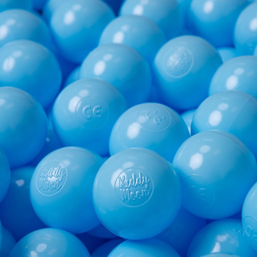 Plastic Balls KiddyMoon | Kiddymoon Soft Plastic Play Balls 6Cm / 2.36 Multi Colour Made In Eu, Baby Blue