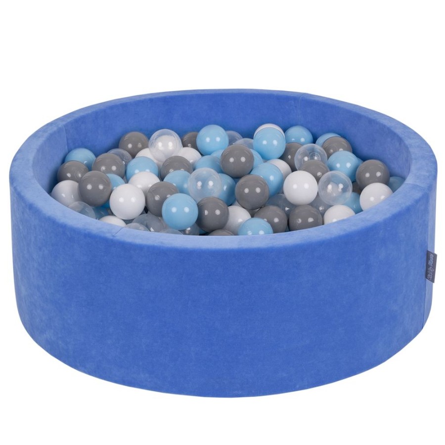 Ball Pits KiddyMoon | Kiddymoon Soft Ball Pit Round 7Cm / 2.75In For Kids, Foam Velvet Ball Pool Baby Playballs, Blueberry Blue: Grey/ White/ Transparent/ Babyblue