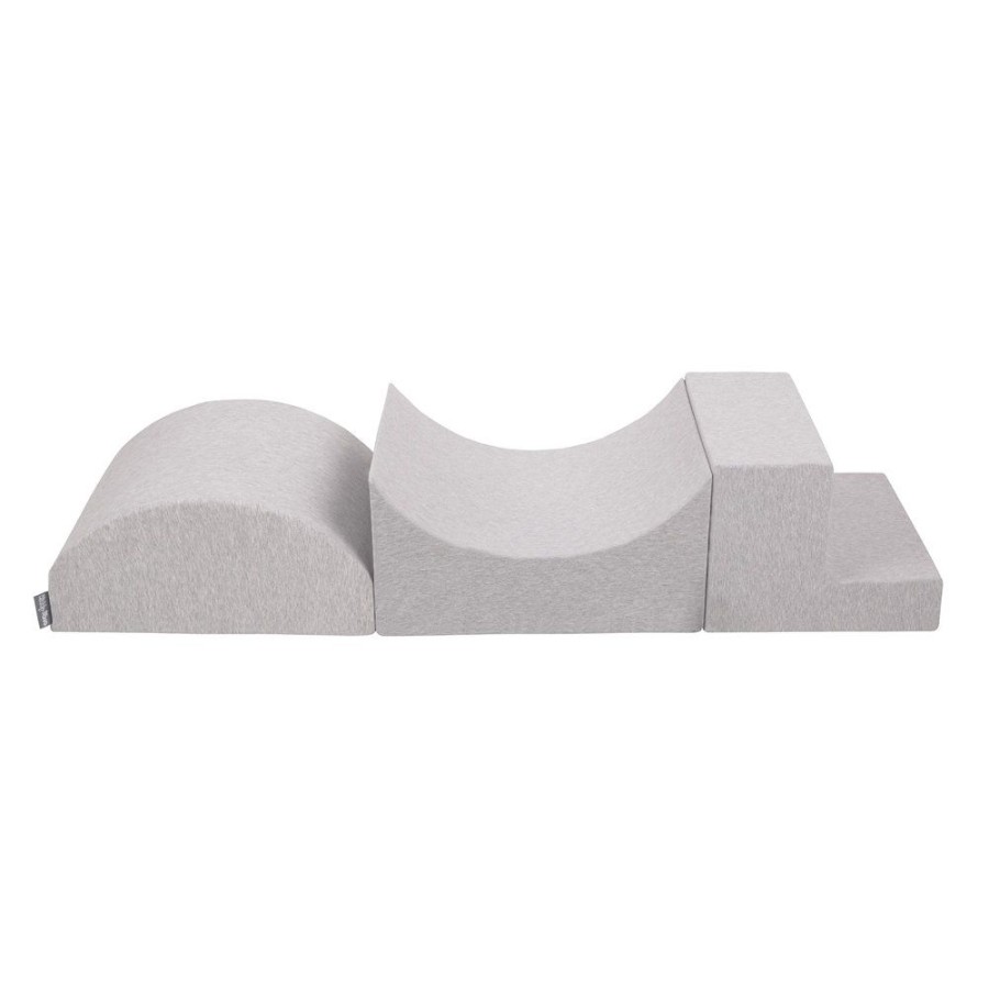 Activity Toys KiddyMoon | Kiddymoon Foam Playground For Kids Ramp / Halfshaft / Steps, Light Grey