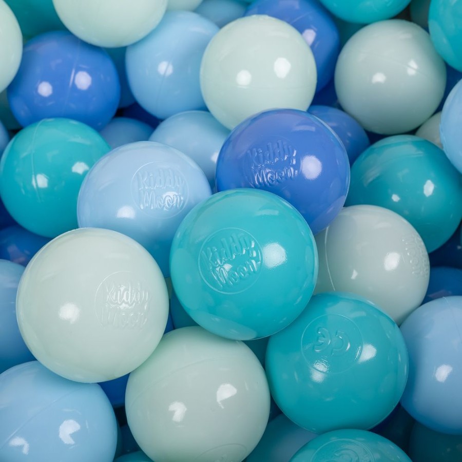 Plastic Balls KiddyMoon | Kiddymoon Soft Plastic Play Balls 6Cm / 2.36 Multi Colour Made In Eu, Mint/ Babyblue/ Turquoise/ Blue