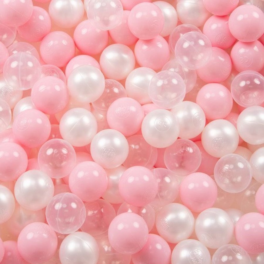 Ball Pits KiddyMoon | Kiddymoon Baby Ballpit With Balls 7Cm / 2.75In Certified, Sheep-Dblue: Powderpink/ Pearl/ Transparent Sheep-Dblue:Powderpink/Pearl/Transparent