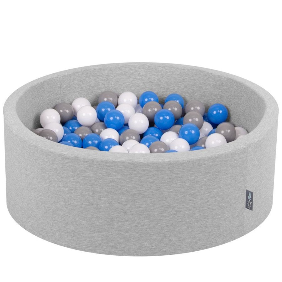 Ball Pits KiddyMoon | Kiddymoon Baby Foam Ball Pit With Balls 7Cm / 2.75In Certified Made In Eu, Light : / White/ Blue