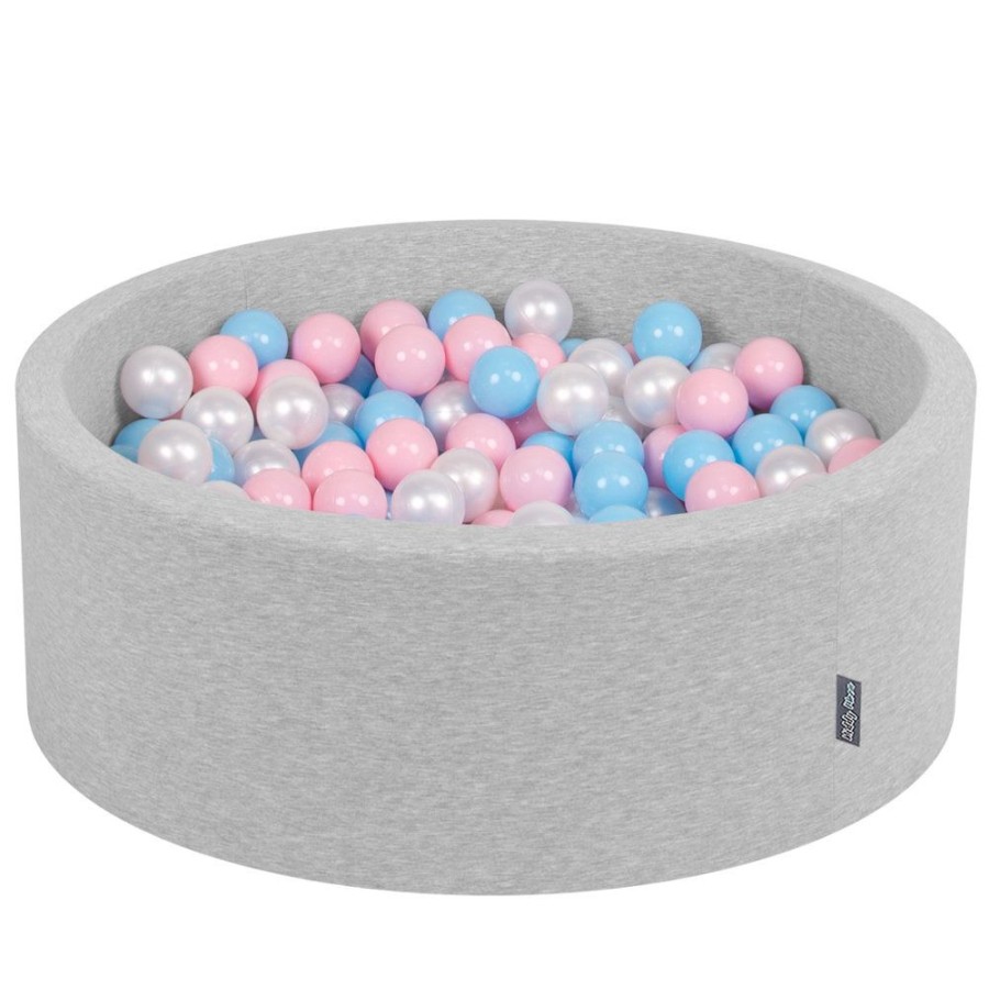 Ball Pits KiddyMoon | Kiddymoon Baby Foam Ball Pit With Balls 7Cm / 2.75In Certified Made In Eu, Light Grey: Baby Blue/ Light Pink/ Pearl Light Grey:Baby Blue/Light Pink/Pearl