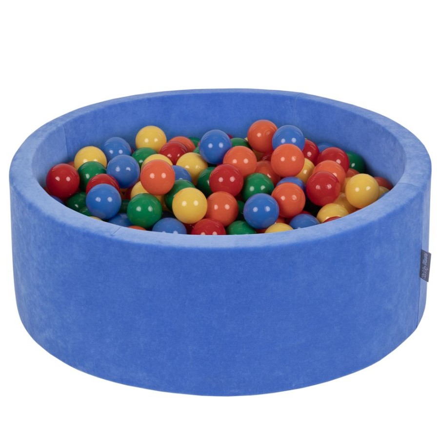 Ball Pits KiddyMoon | Kiddymoon Soft Ball Pit Round 7Cm / 2.75In For Kids, Foam Velvet Ball Pool Baby Playballs, Blueberry Blue: Yellow/ Green/ Blue/ Red/ Orange