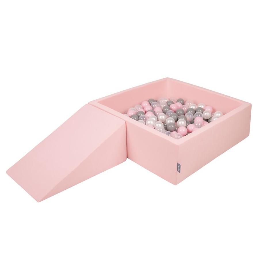 Activity Toys KiddyMoon | Kiddymoon Foam Playground For Kids With Square Ballpit And Balls, Pink: Pearl/ Grey/ Transparent/ Powder Pink Pink:Pearl/Grey/Transparent/Powder Pink