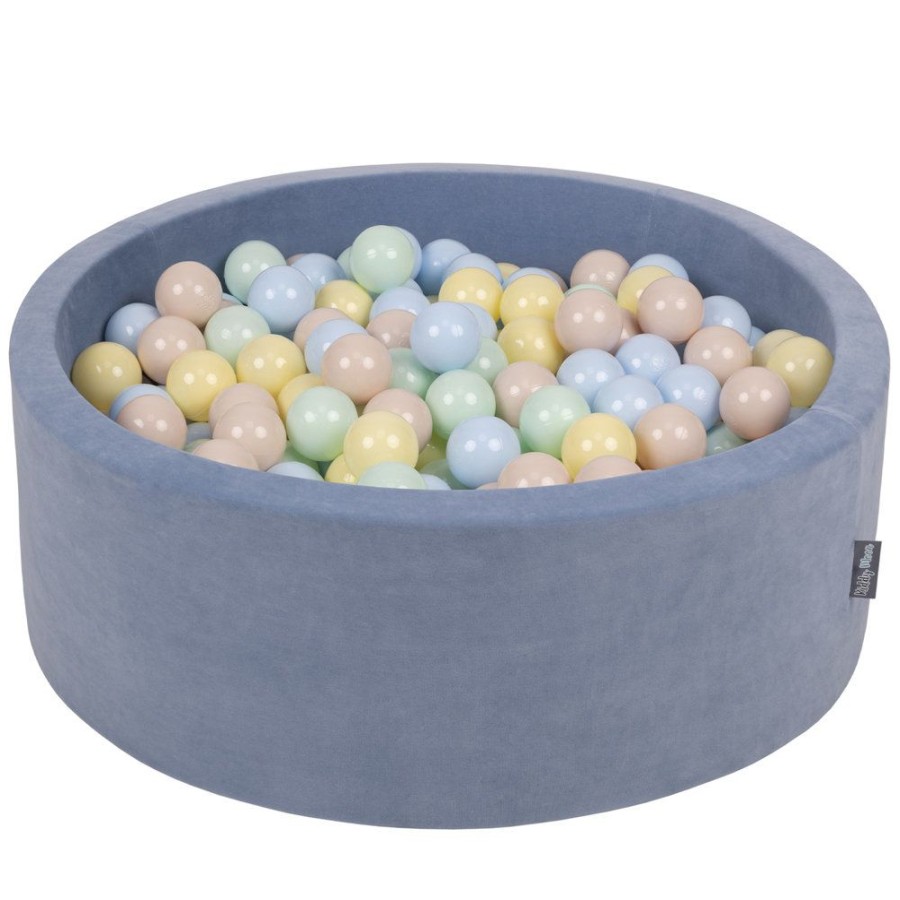 Ball Pits KiddyMoon | Kiddymoon Soft Ball Pit Round 7Cm / 2.75In For Kids, Foam Velvet Ball Pool Baby Playballs, Made In The Eu, Ice Blue: Pastel Beige/ Pastel Blue/ Pastel Yellow/ Mint Ice Blue:Pastel Beige/Pastel Blue/Pastel Yellow/Mint