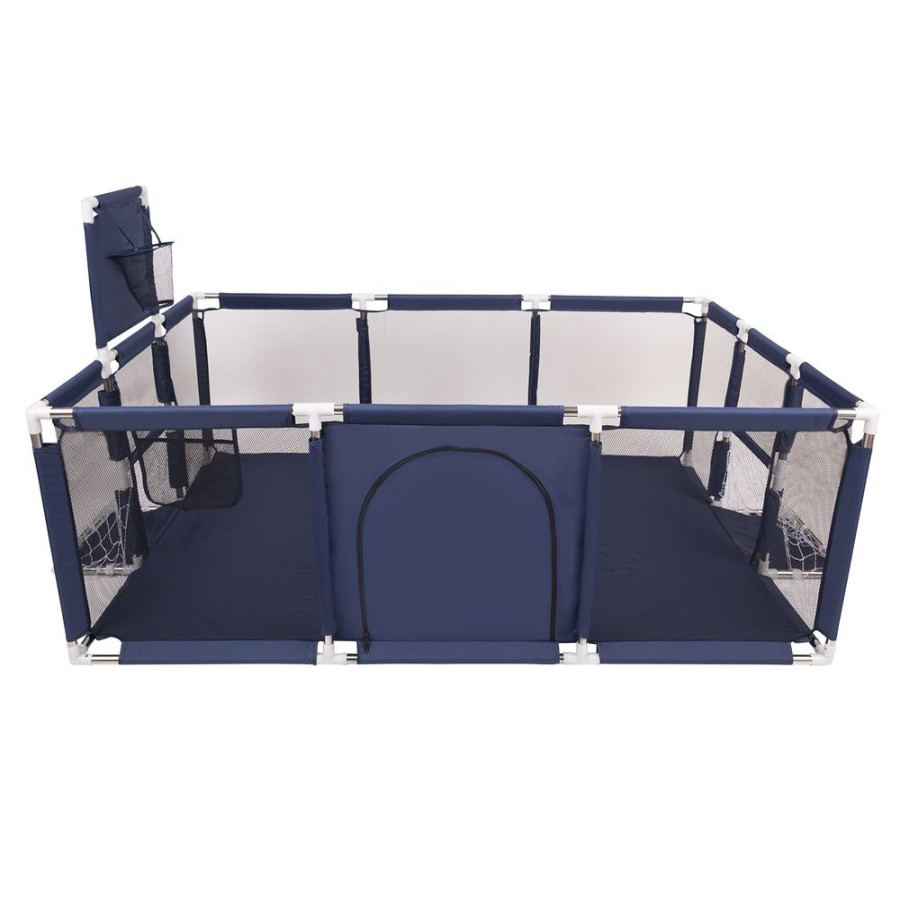 Partners KiddyMoon Partners | Baby Playpen Big Size Playground With Plastic Balls For Kids, Dark Blue