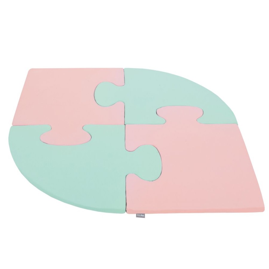 Nursery Room KiddyMoon | Kiddymoon Soft Foam Puzzle Set For Children 4Pcs, Pink/ Mint