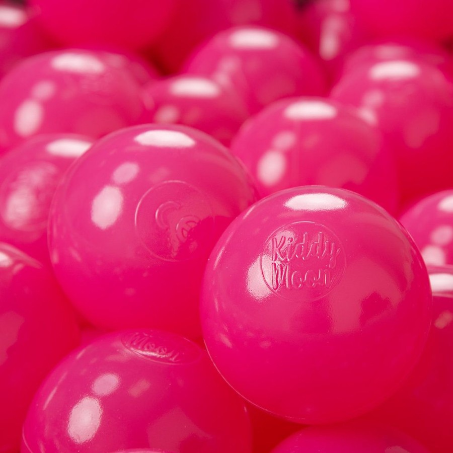 Plastic Balls KiddyMoon | Kiddymoon Soft Plastic Play Balls 7Cm/ 2.75In Mono-Colour Certified Made In Eu, Dark Pink