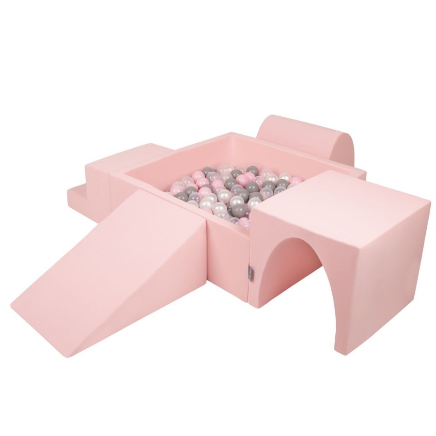 Activity Toys KiddyMoon | Kiddymoon Foam Playground For Kids With Square Ballpit And Balls, Pink: Pearl/ Grey/ Transparent/ Powder Pink Pink:Pearl/Grey/Transparent/Powder Pink