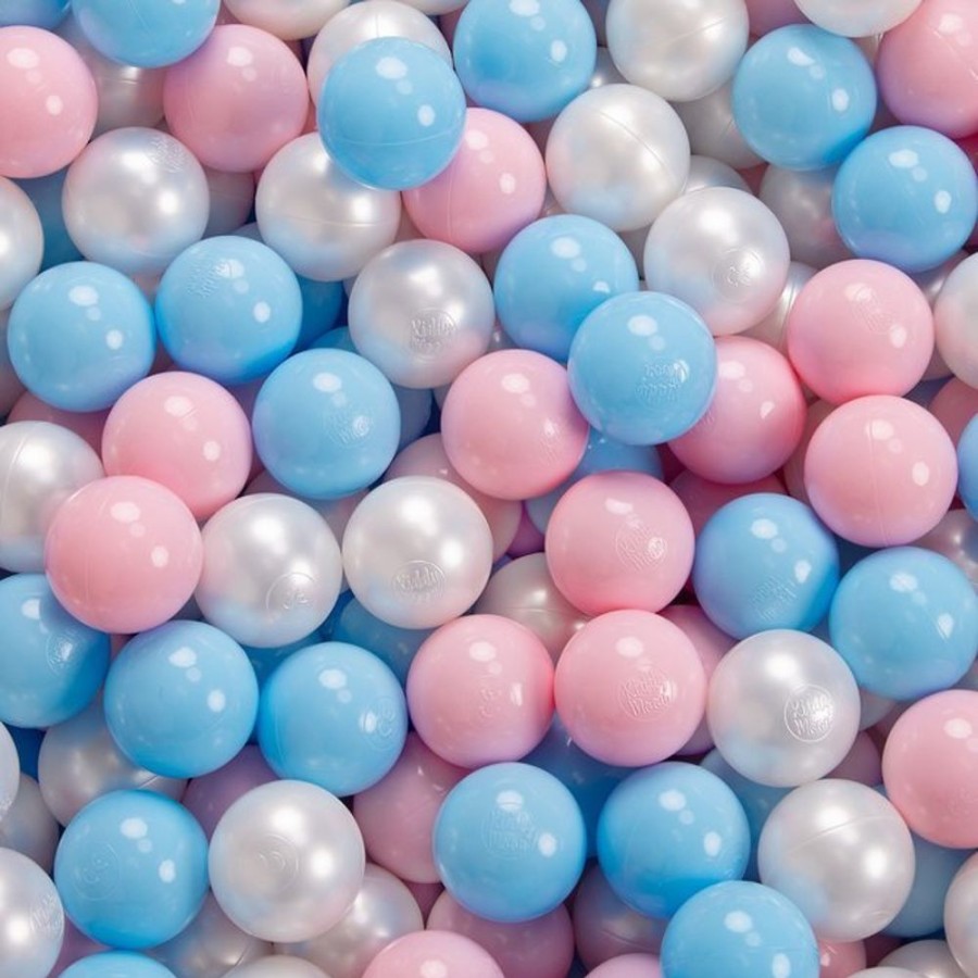 Ball Pits KiddyMoon | Kiddymoon Baby Ballpit With Balls 7Cm / 2.75In Certified, Stars, Grey Stars: Baby Blue/ Light Pink/ Pearl Grey Stars: Baby Blue/Light Pink/Pearl