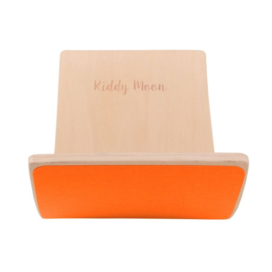 Activity Toys KiddyMoon | Kiddymoon Wooden Balance Board For Children Wooden Swing Board Montessori Toy For Kids Balancing Board For Babies 80X30Cm, Natural/ Orange Felt Natural/Orange Felt