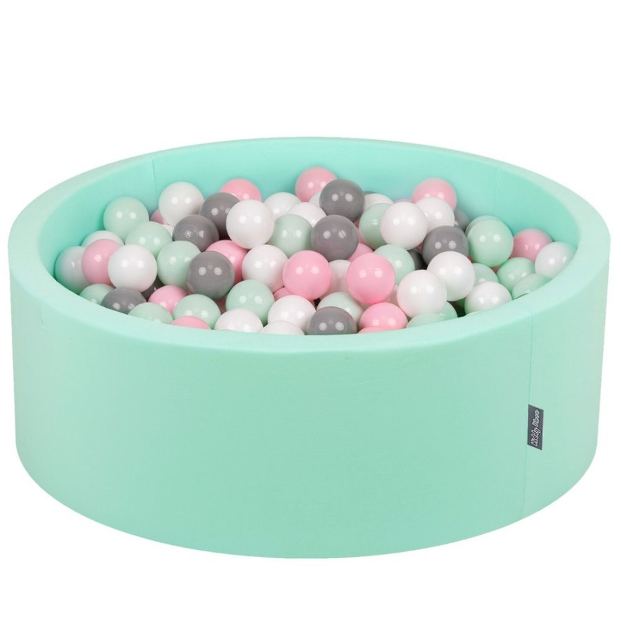 Ball Pits KiddyMoon | Kiddymoon Baby Foam Ball Pit With Balls 7Cm / 2.75In Certified Made In Eu, Mint: White/ / Mint/ Powder Pink