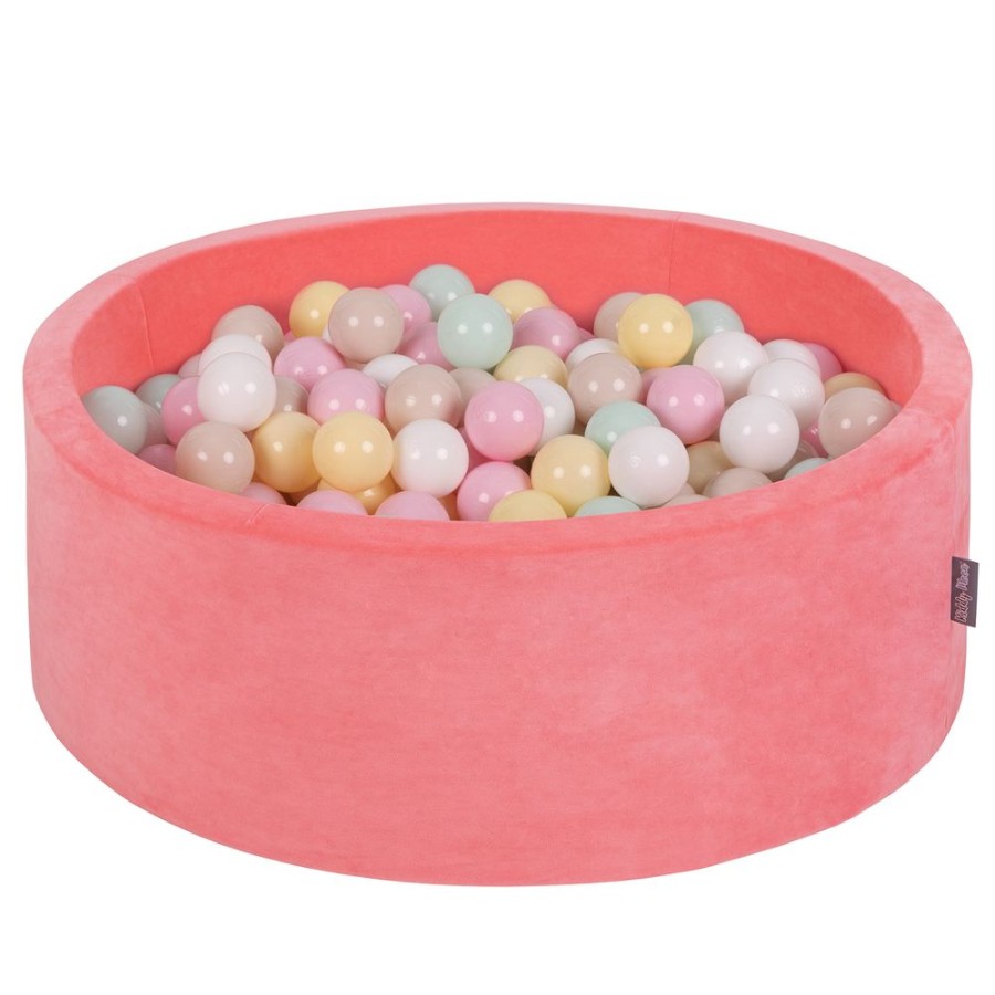 Ball Pits KiddyMoon | Kiddymoon Soft Ball Pit Round 7Cm / 2.75In For Kids, Foam Velvet Ball Pool Baby Playballs, Watermelon Pink: Pastel Beige/ Pastel Yellow/ White/ Mint/ Light Pink