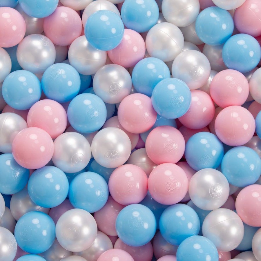 Ball Pits KiddyMoon | Kiddymoon Baby Foam Ball Pit With Balls 7Cm / 2.75In Square, Light Grey: Baby Blue/ Light Pink/ Pearl Light Grey:Baby Blue/Light Pink/Pearl