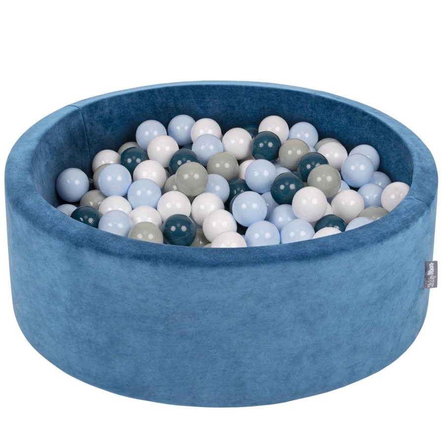 Ball Pits KiddyMoon | Kiddymoon Soft Ball Pit Round 7Cm / 2.75In For Kids, Foam Velvet Ball Pool Baby Playballs, Made In The Eu, Lagoon Turquoise: Dark Turquoise/ Pastel Blue/ Grey/ White Lagoon Turquoise:Dark Turquoise/Pastel Blue/Grey/White