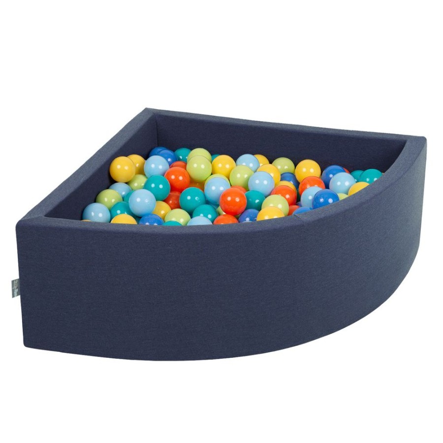 Ball Pits KiddyMoon | Kiddymoon Soft Ball Pit Quarter Angular 7Cm / 2.75In For Kids, Foam Ball Pool Baby Playballs, Made In The Eu, Dark Blue: Lgren/ Orange/ Turq/ Blue/ Babyblue/ Yellow Dark Blue:Lgren/Orange/Turq/Blue/Babyblue/Yellow