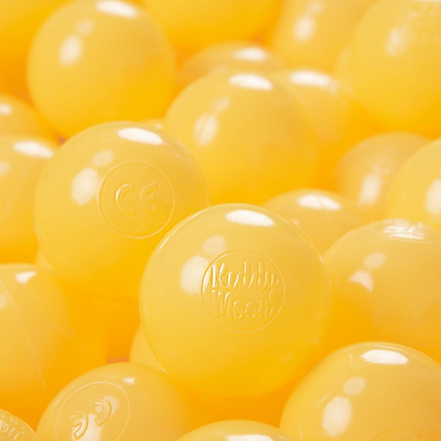 Plastic Balls KiddyMoon | Kiddymoon Soft Plastic Play Balls 6Cm / 2.36 Multi Colour Made In Eu, Yellow