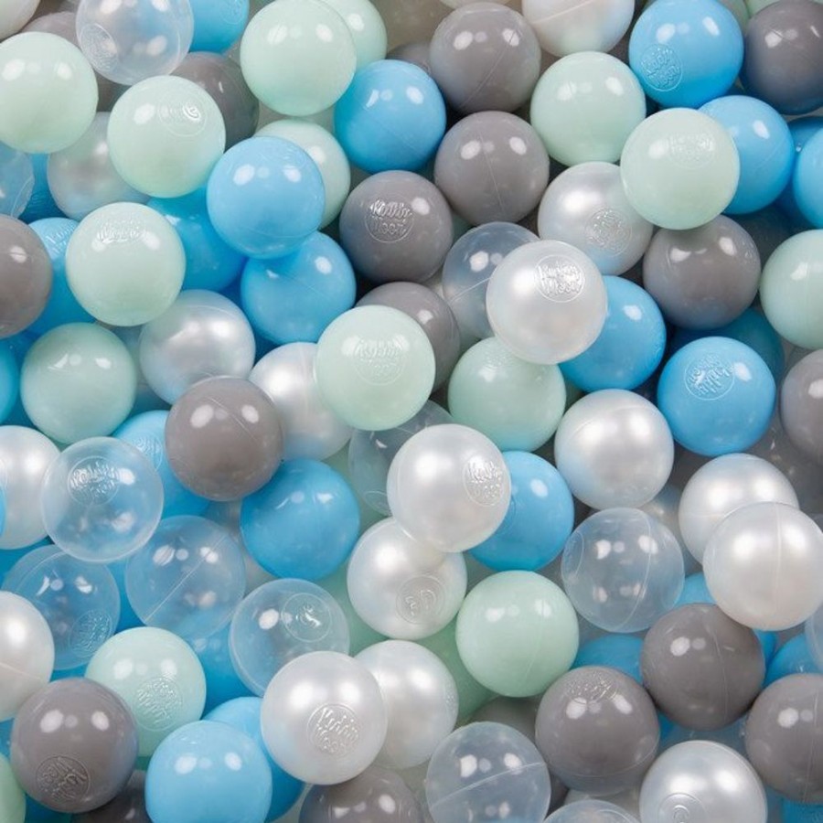 Ball Pits KiddyMoon | Kiddymoon Baby Ballpit With Balls 7Cm / 2.75In Certified, Sheep-Dblue: Pearl/ Grey/ Transparent/ Babyblue/ Mint Sheep-Dblue:Pearl/Grey/Transparent/Babyblue/Mint